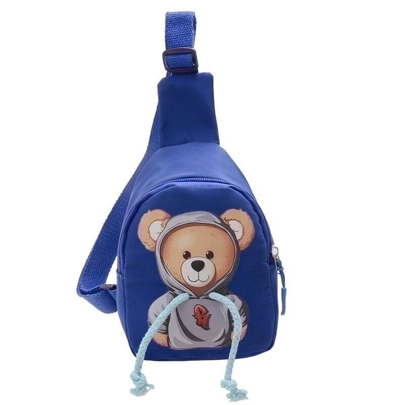 Kid's Small Nylon Little Bear Panda Cute Zipper Crossbody Bag