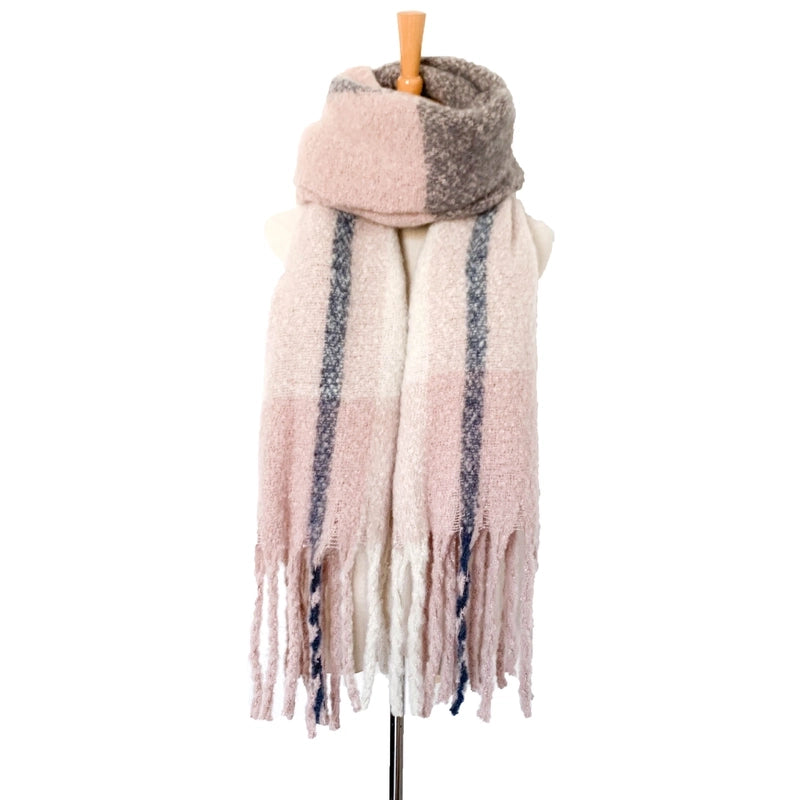 Women's Streetwear Lattice Polyester Tassel Scarf
