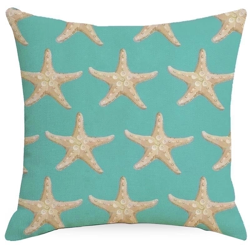 Minimalist Classic Style Commute Letter Ocean Linen Pillow Cases