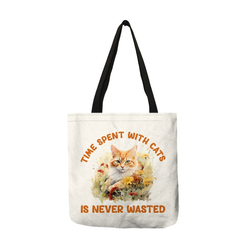 Cat-lovers Printed Shoulder Bag Large Capacity Shopping Bag Tiktok One-piece Delivery