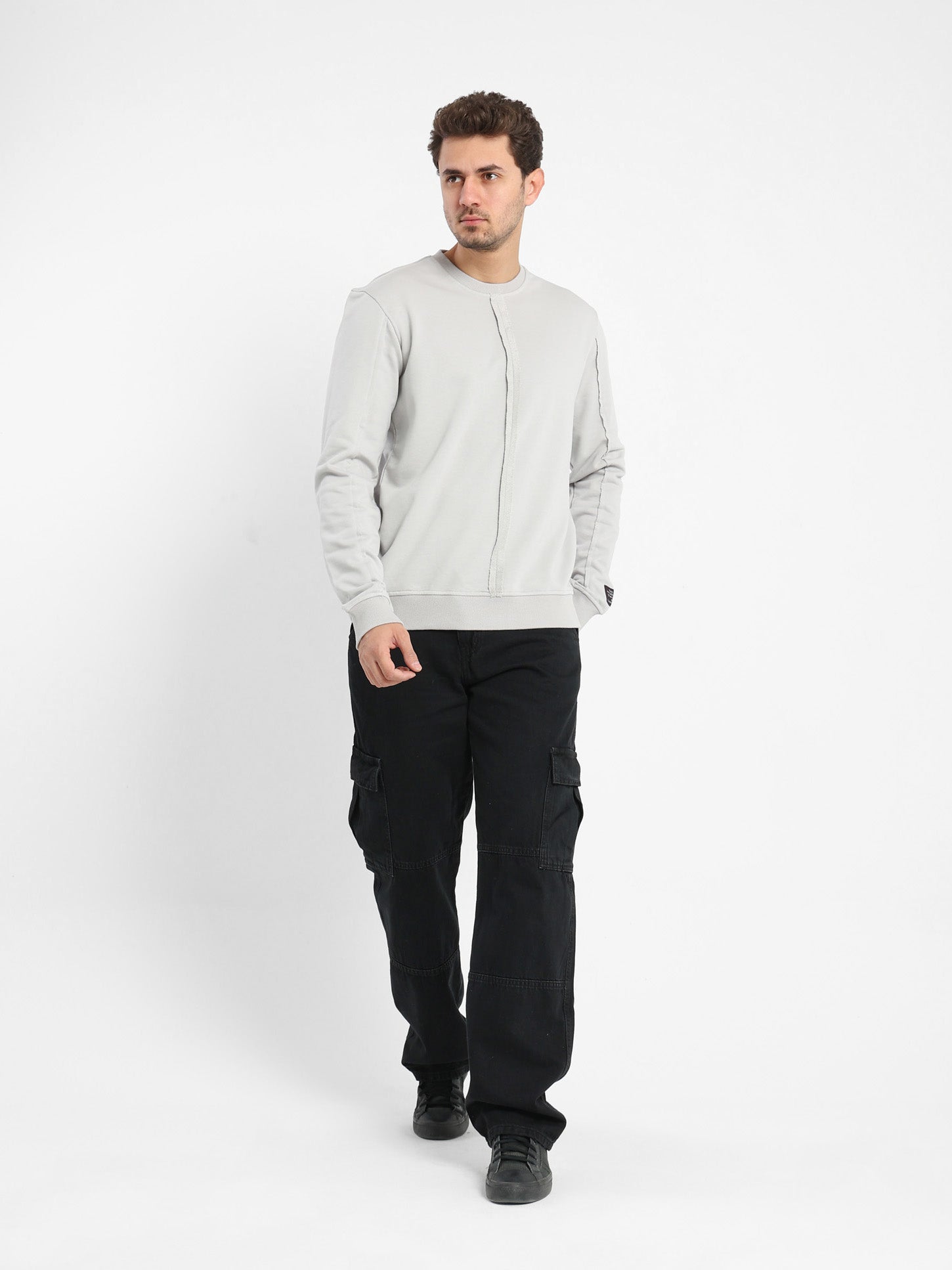 Front Panel Casual Sweatshirt