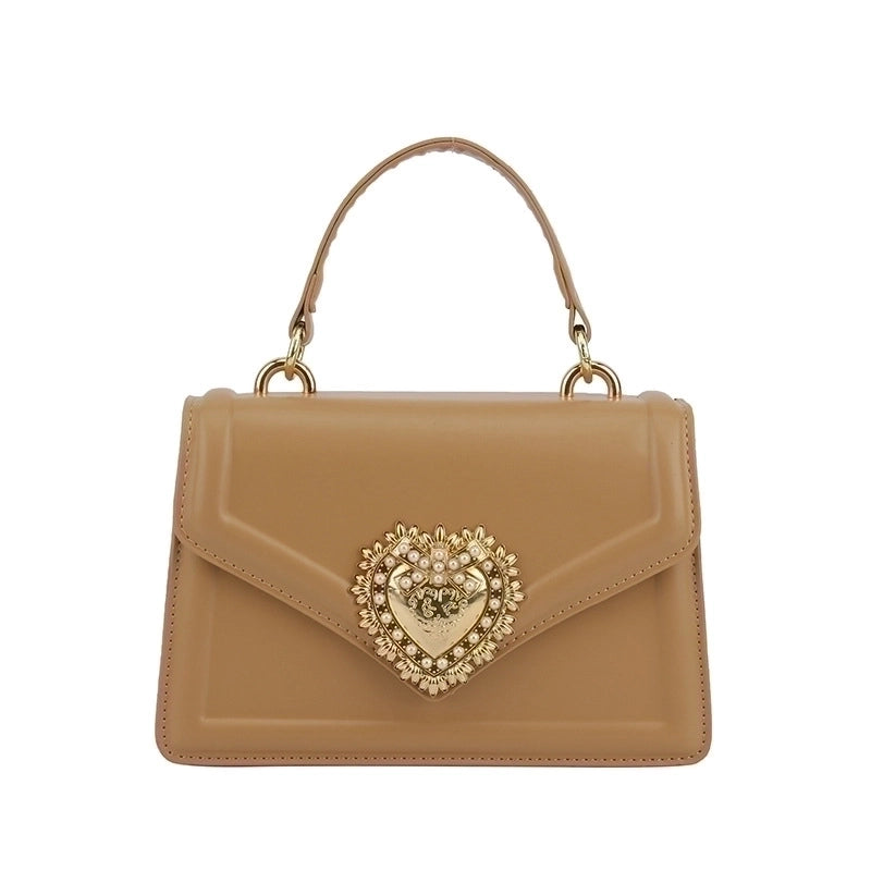 Women's Small All Seasons Pu Leather Solid Color Classic Style Square Magnetic Buckle Handbag