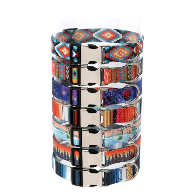 Printed Adjustable Pet Collar