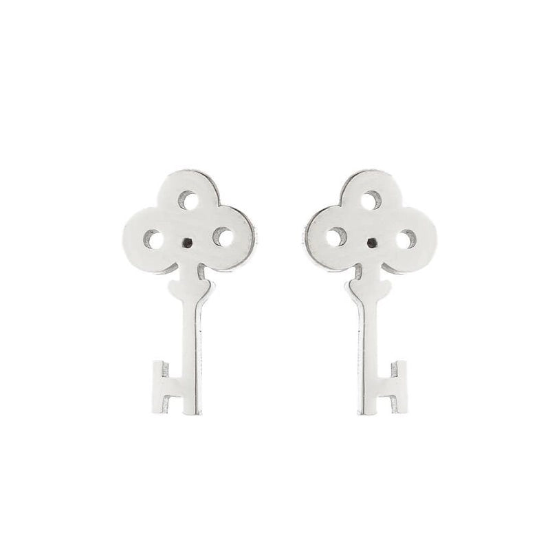 Minimalist Heart Shape Stainless Steel Plating Ear Studs 1 Pair