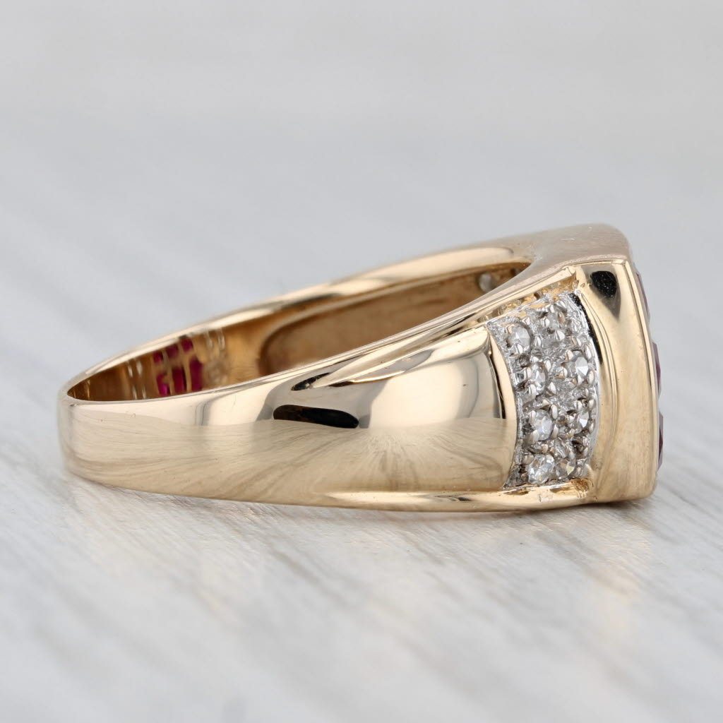 2.19ctw Ruby Diamond Ring 14k Yellow Gold Size 9
