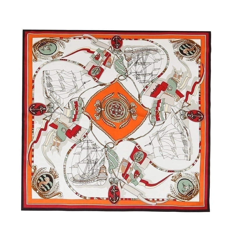 Women's Fashion Flower Chiffon Printing Silk Scarves