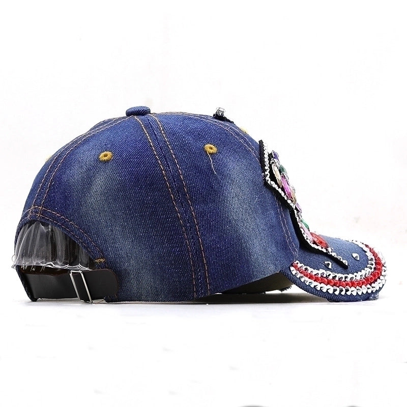 Fashion New Big Bowknot Diamond Baseball Cap Female