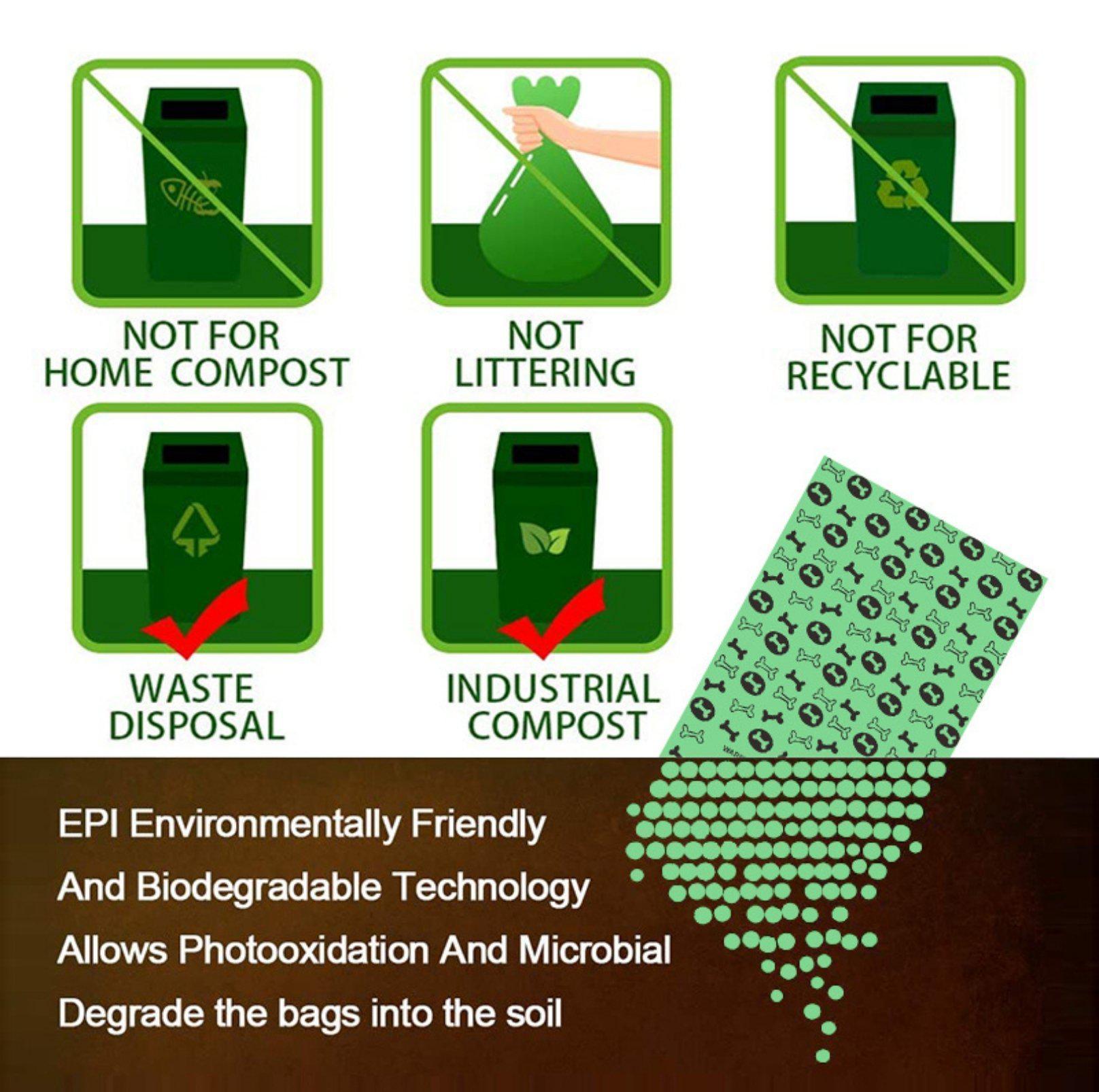 Pet Waste Bag (poop bag) 18 Rolls EPI Biodegradable