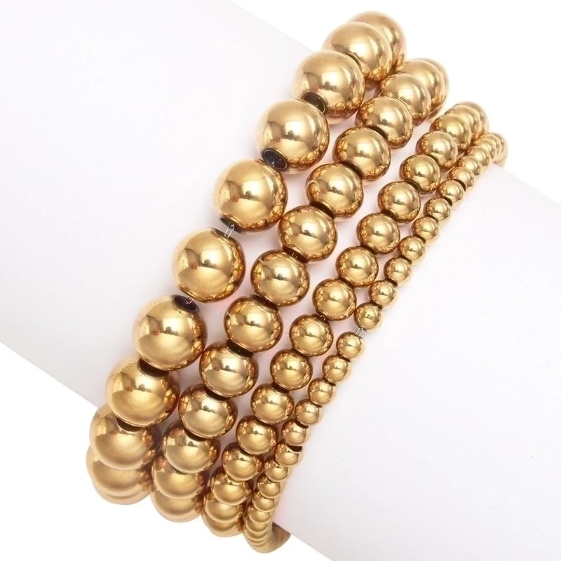 Classic Style Round Stainless Steel Plating Bracelets