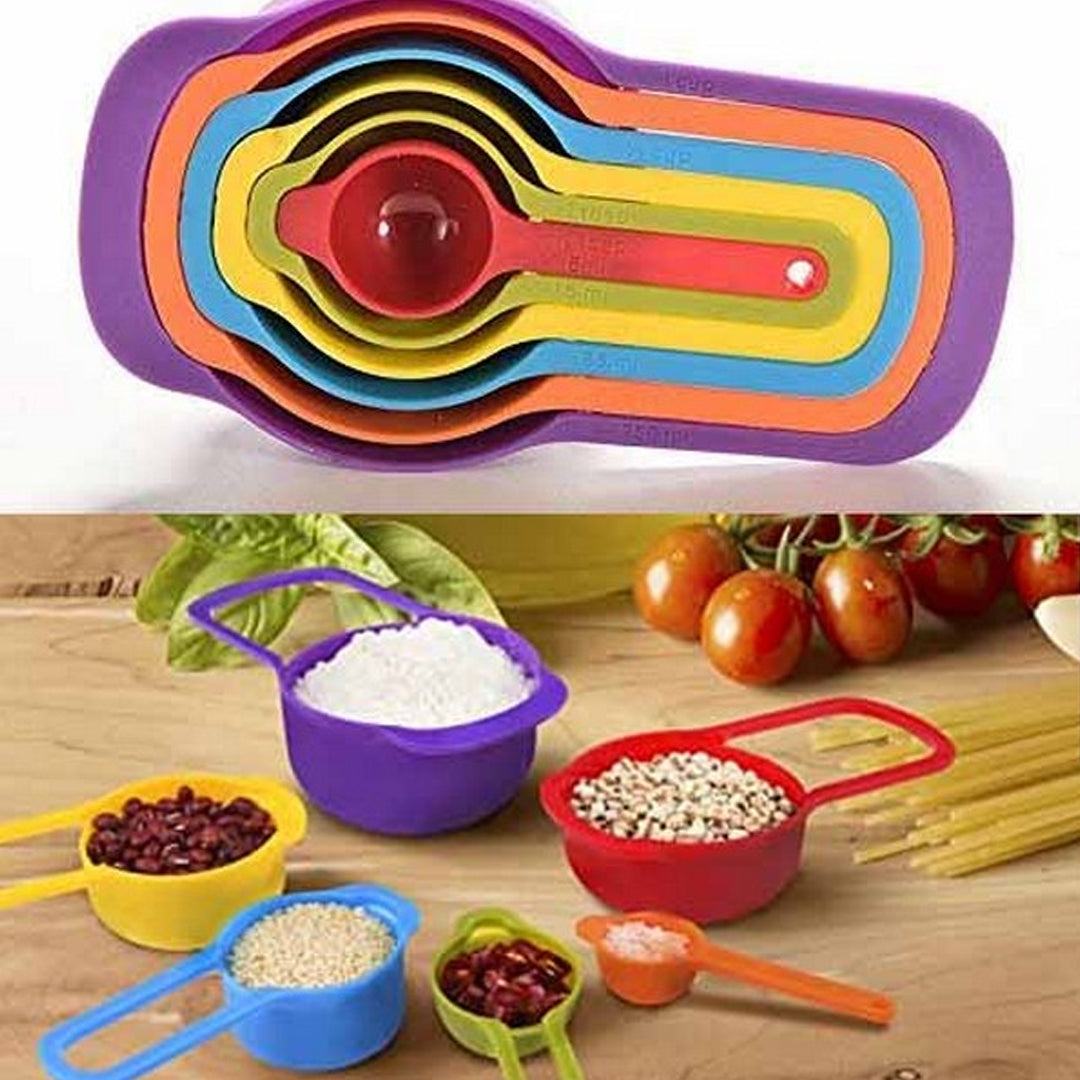 6 Pieces Measuring Spoons Cups With Scale