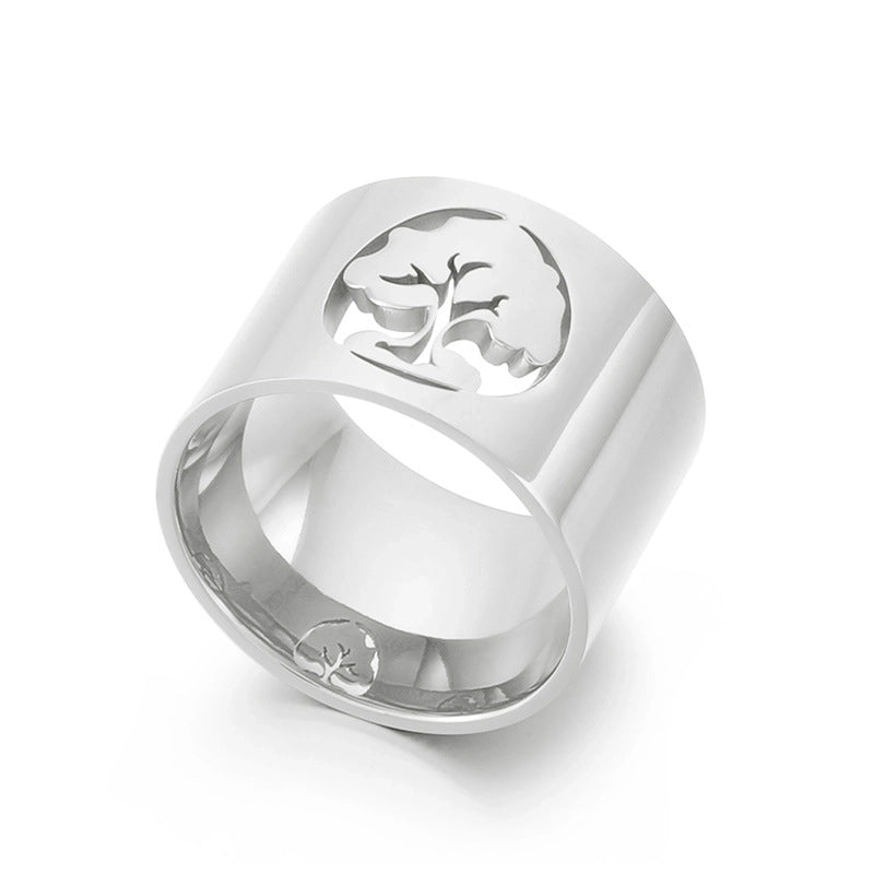 Titanium Steel 18K Gold Plated Fashion Plating Flower