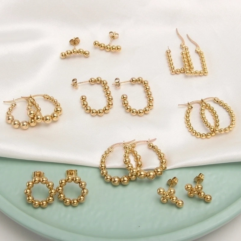 1 Pair Basic Minimalist Triangle Plating 304 Stainless Steel 18K Gold Plated Gold Plated Ear Studs