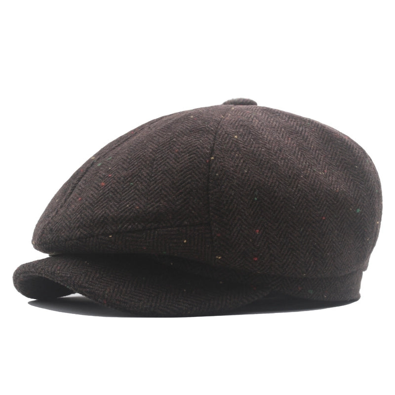 Men's Vintage Style British Style Argyle Curved Eaves Beret Hat