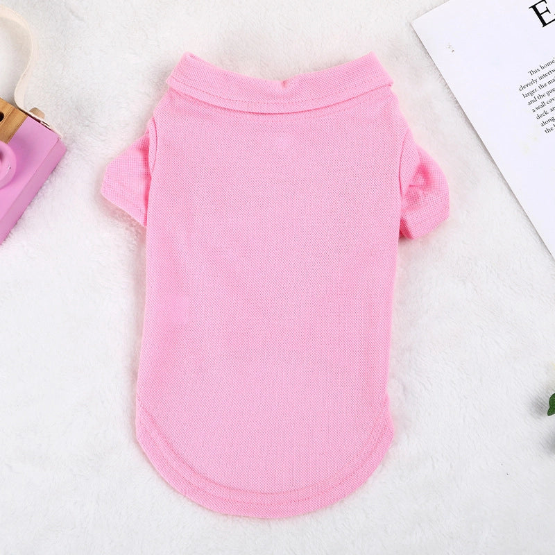 Minimalist Polyester Solid Color Pet Clothing