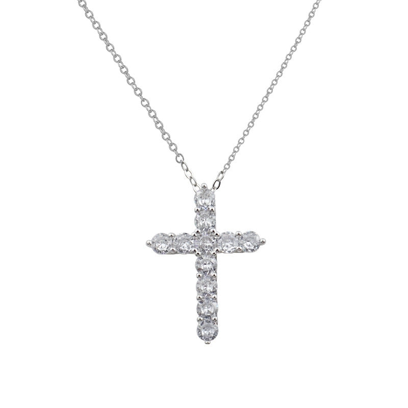 Minimalist Shiny Round Water Droplets Bow Knot Copper Plating Inlay Zircon Silver Plated Pendant Necklace Necklace Pendant