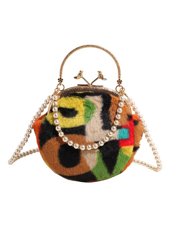 Contrast Color Zipper Crossbody Bags Handbags