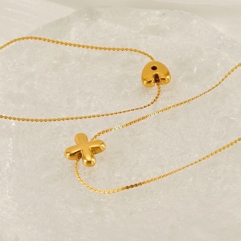 Casual Minimalist Letter 304 Stainless Steel 18K Gold Plated Bracelets In Bulk