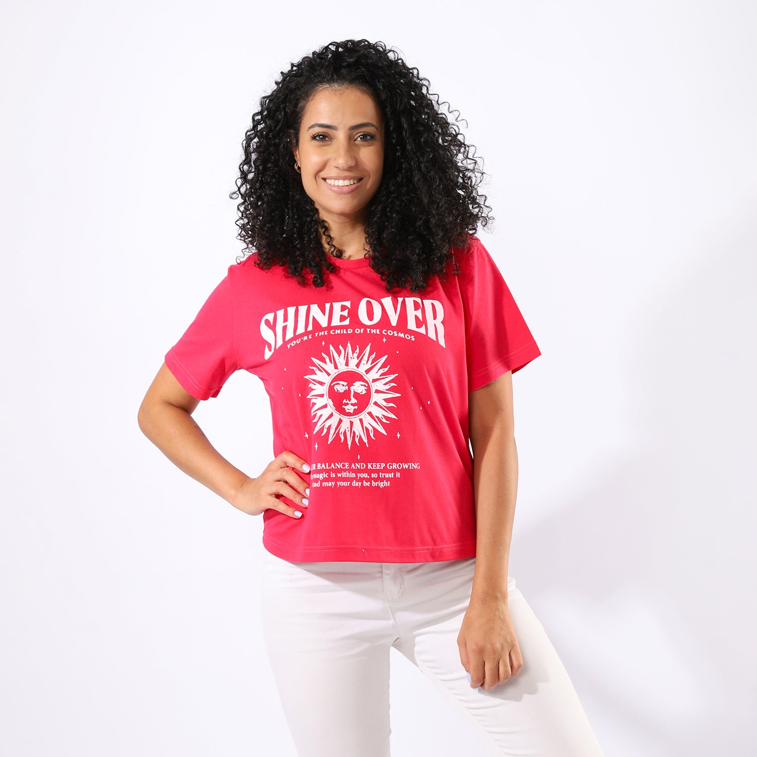 Women T-Shirt Shine Over Printed