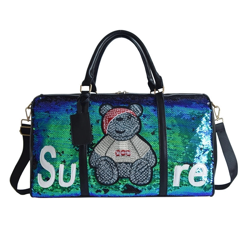 Unisex Cute Animal Pu Leather Waterproof Travel Bags