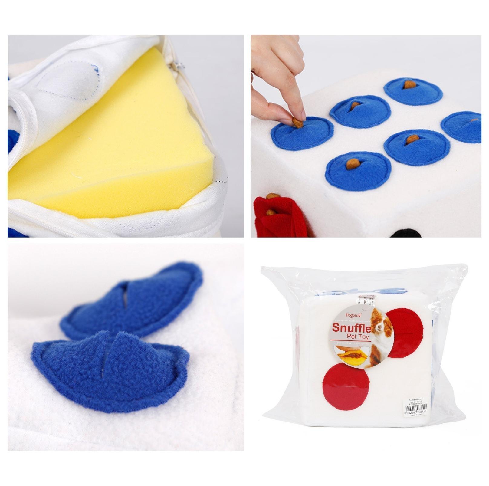 Dice Style Plush Pet Snuffling Toy Dog Intelligence and Slow-Eating Training Toy