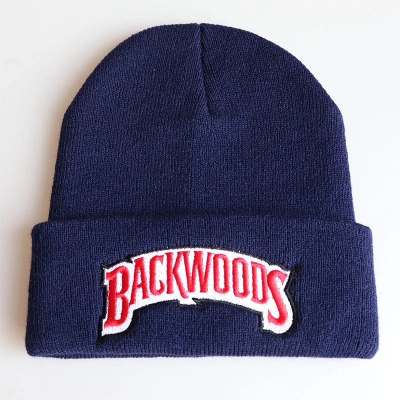 New Autumn And Winter Men's And Women's Warm Wool Hat BACKWOODS Letter Embroidery Men's And Women's Knitted Hat Pullover Hat
