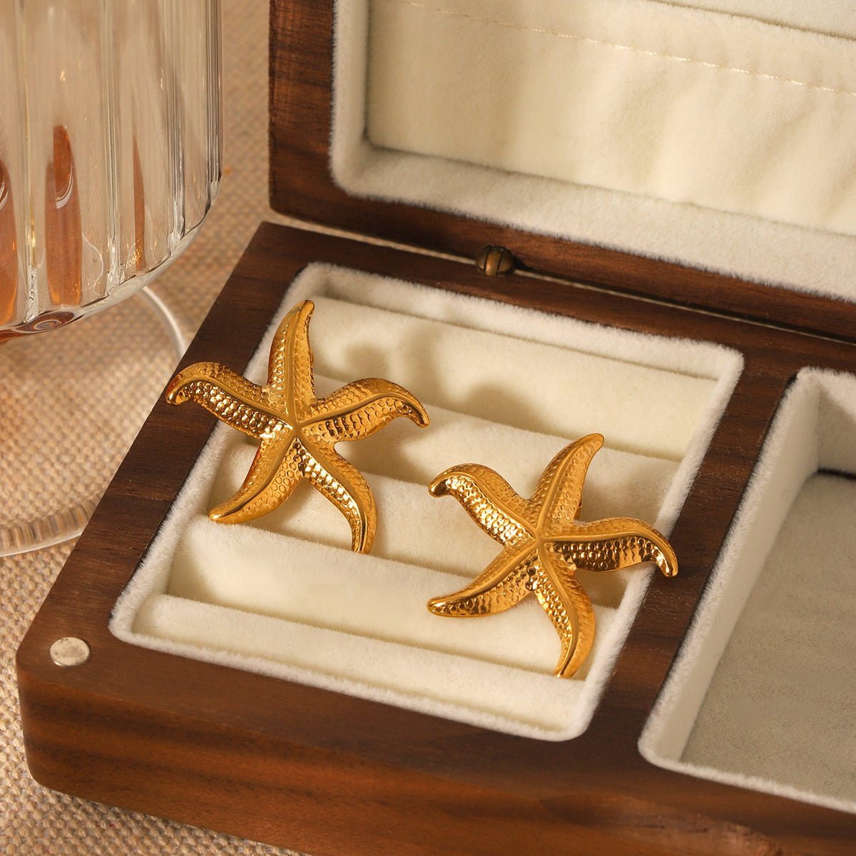 Ocean Style Stainless Steel Starfish Earrings For Women Fashion All-Match Star-Shaped Titanium Steel Earrings