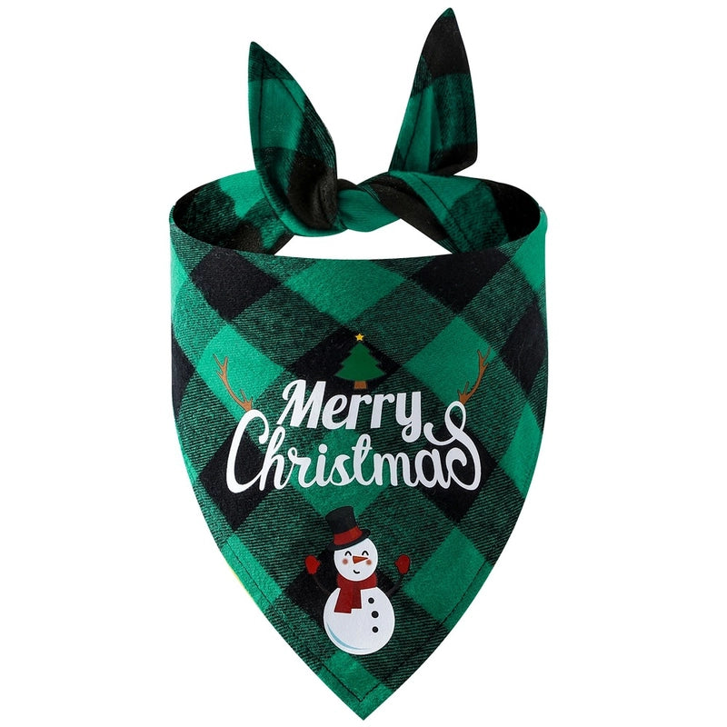 British Style Cotton Christmas Lattice Pet Scarf