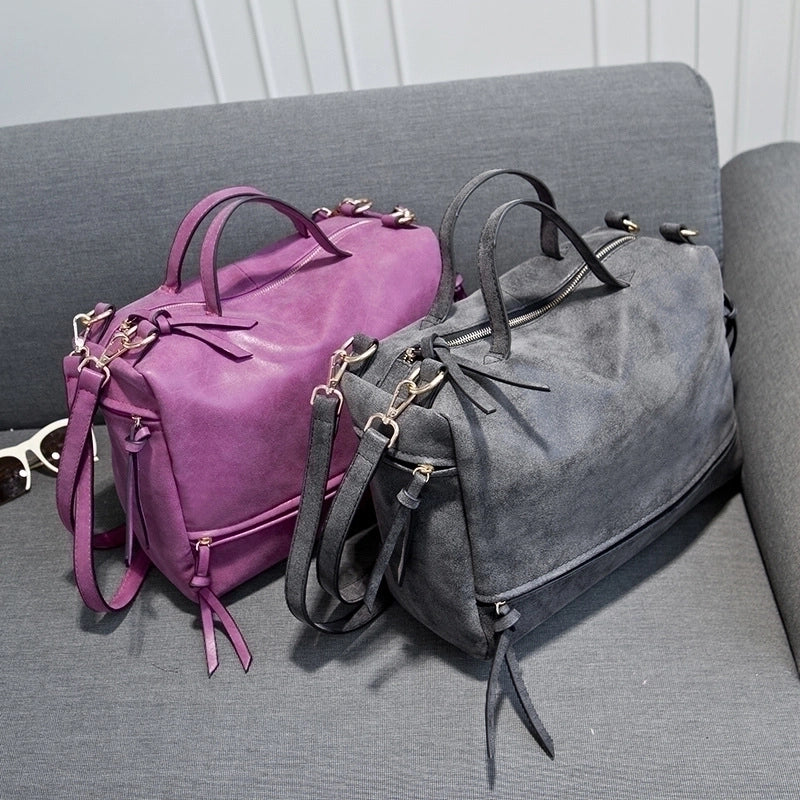 Women's Fashion Solid Color Pu Leather Travel Bags