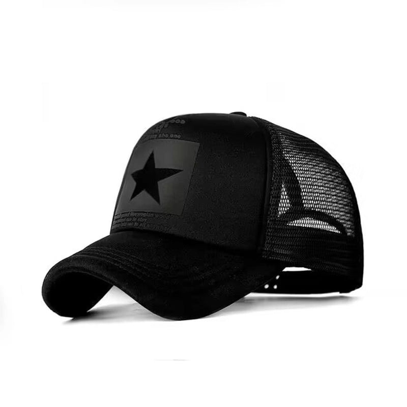 Unisex Basic Minimalist Letter Star Curved Eaves Baseball Cap