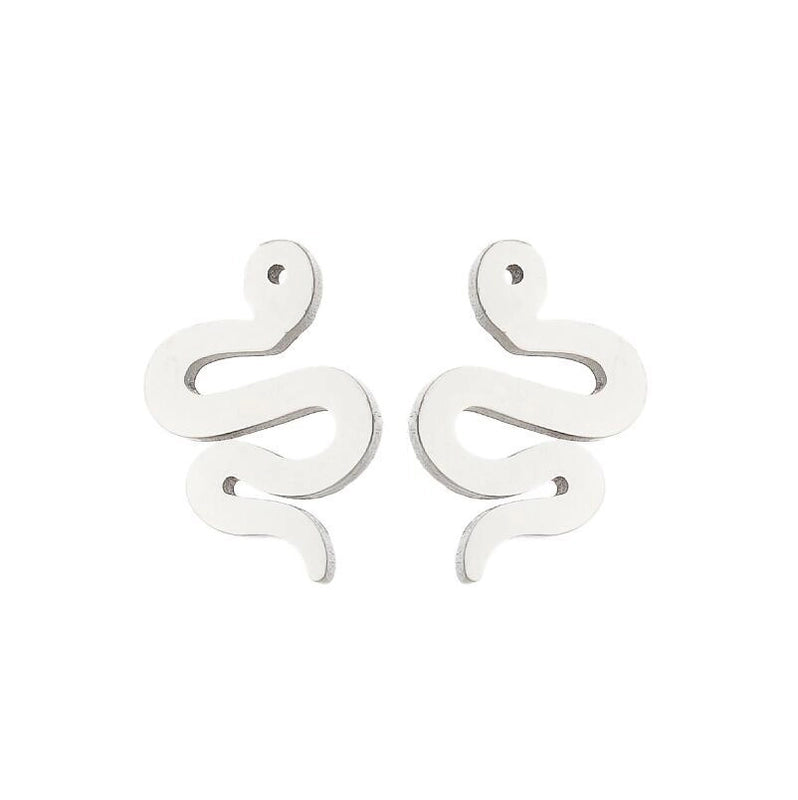 Minimalist Animal 304 Stainless Steel No Inlaid 18K Gold Plated Ear Studs