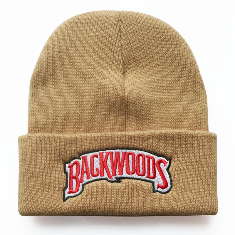 New Autumn And Winter Men's And Women's Warm Wool Hat BACKWOODS Letter Embroidery Men's And Women's Knitted Hat Pullover Hat