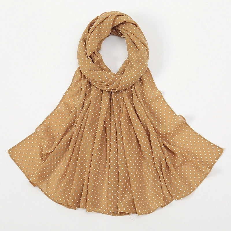 2 Pieces Women's Sweet Solid Color Chiffon Printing Shawl