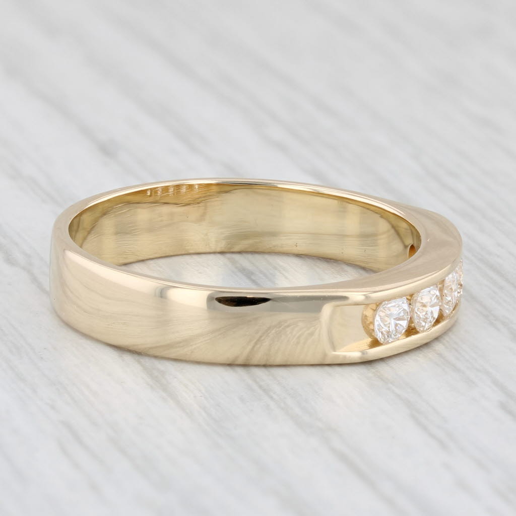 0.50ctw Diamond Men's Wedding Band 14k Yellow Gold Size 11 Ring