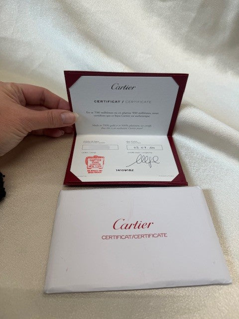 Cartier Trinity Classic 3-Band Puzzle Ring 18k Yellow Rose White Gold Box COA