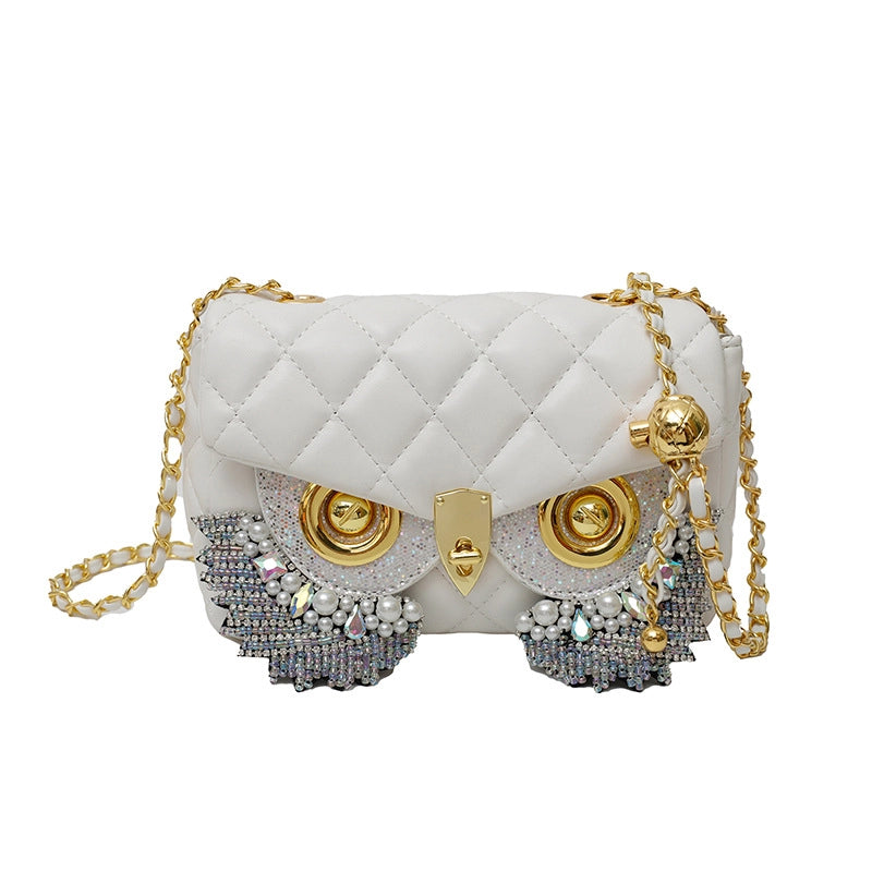 Women's Small Pu Leather Geometric Elegant Streetwear Tassel Square Lock Clasp Square Bag