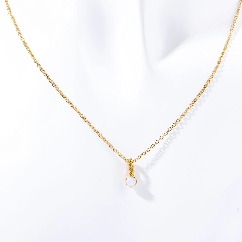 201 Stainless Steel 304 Stainless Steel Titanium Steel Gold Plated Elegant Streetwear Plating Color Block Necklace
