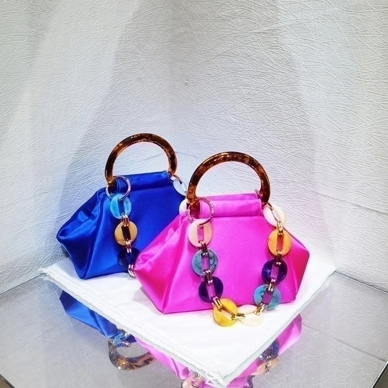 Women's Nylon Solid Color Vintage Style Classic Style Square Zipper Dome Bag
