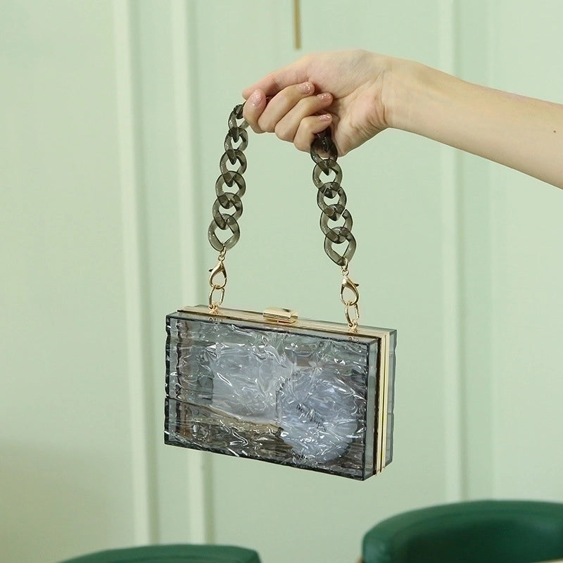 Abs Solid Color Square Evening Bags