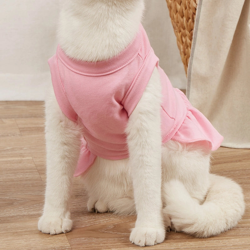 Cute Polyester Solid Color Pet Clothing