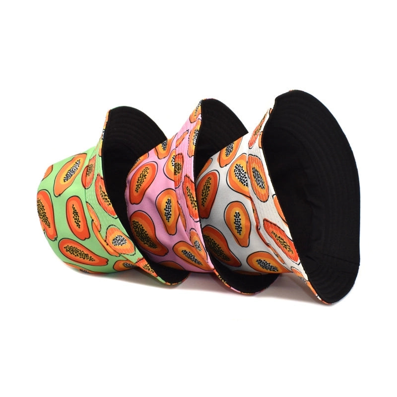 Unisex Casual Fruit Flat Eaves Bucket Hat