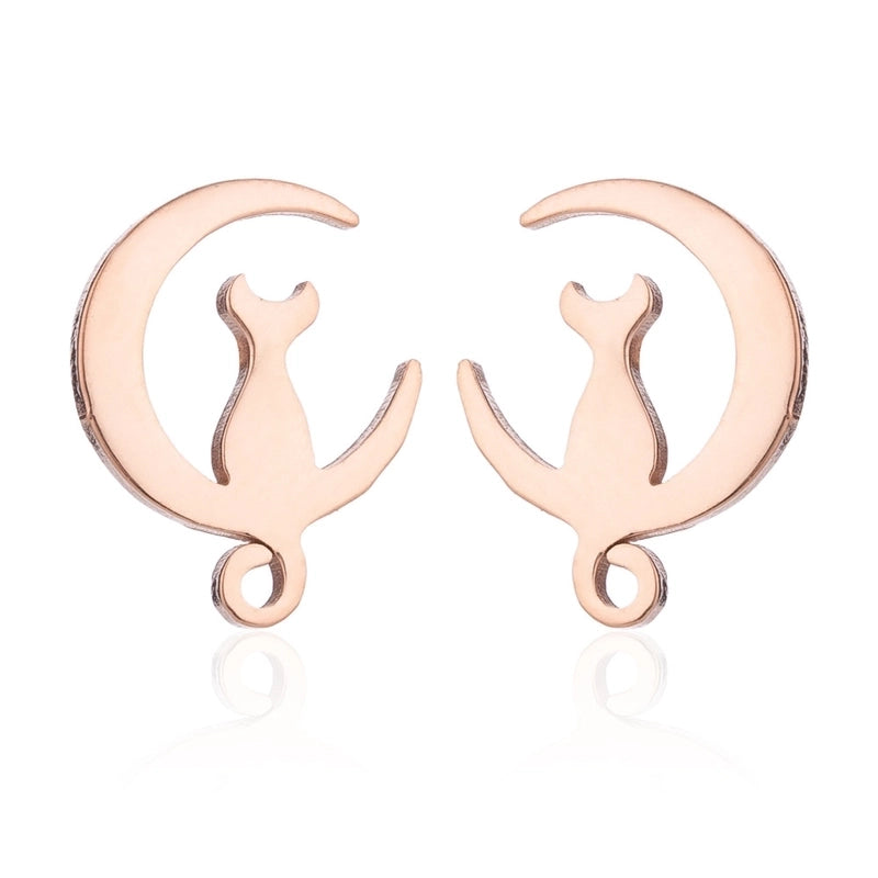 Minimalist Geometric Plating 304 Stainless Steel No Inlaid 18K Gold Plated Earrings
