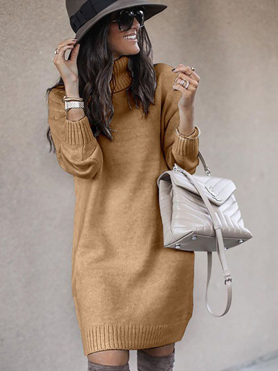 Casual Solid Color Turtleneck Sweaters(6 Colors)