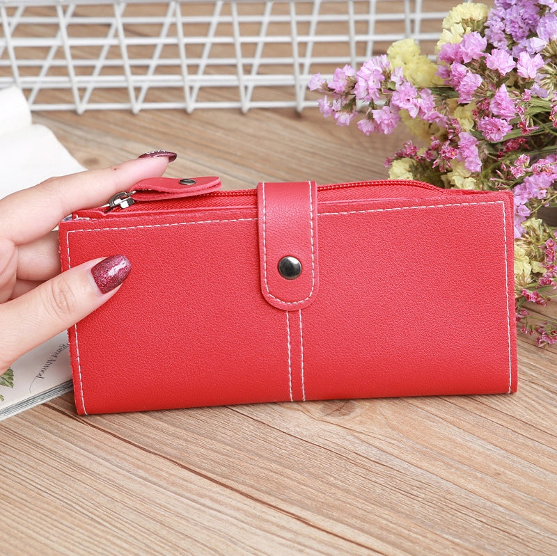 Women's Multi-function Zipper Multi-card Position Buckle Zipper Wallet