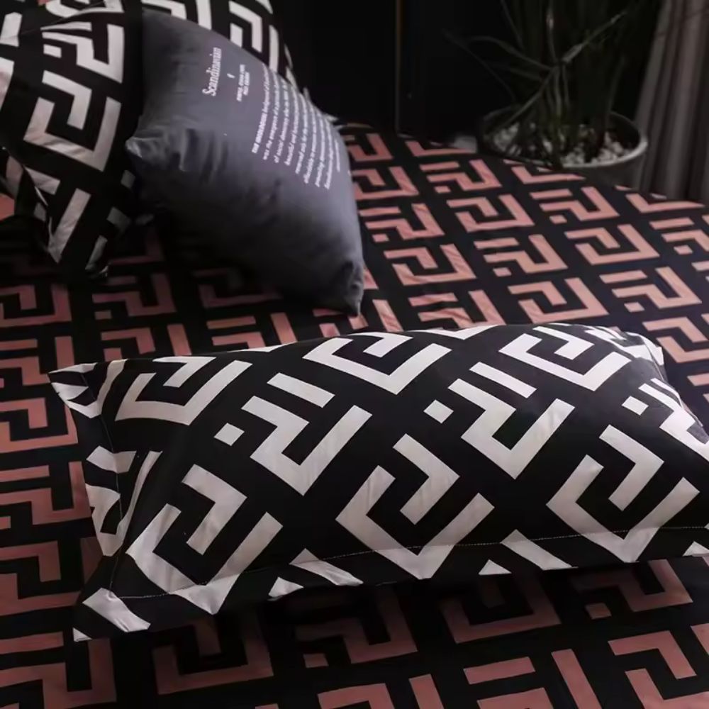 Noir Enigma Quilt Cover Set | 3pcs Quilt Cover Set