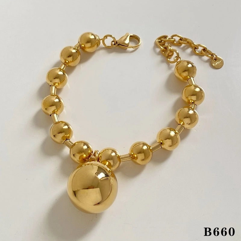 Vacation Modern Style Pentagram Round Heart Shape 304 Stainless Steel 16K Gold Plated White Gold Plated Gold Plated Plating Bracelets Necklace