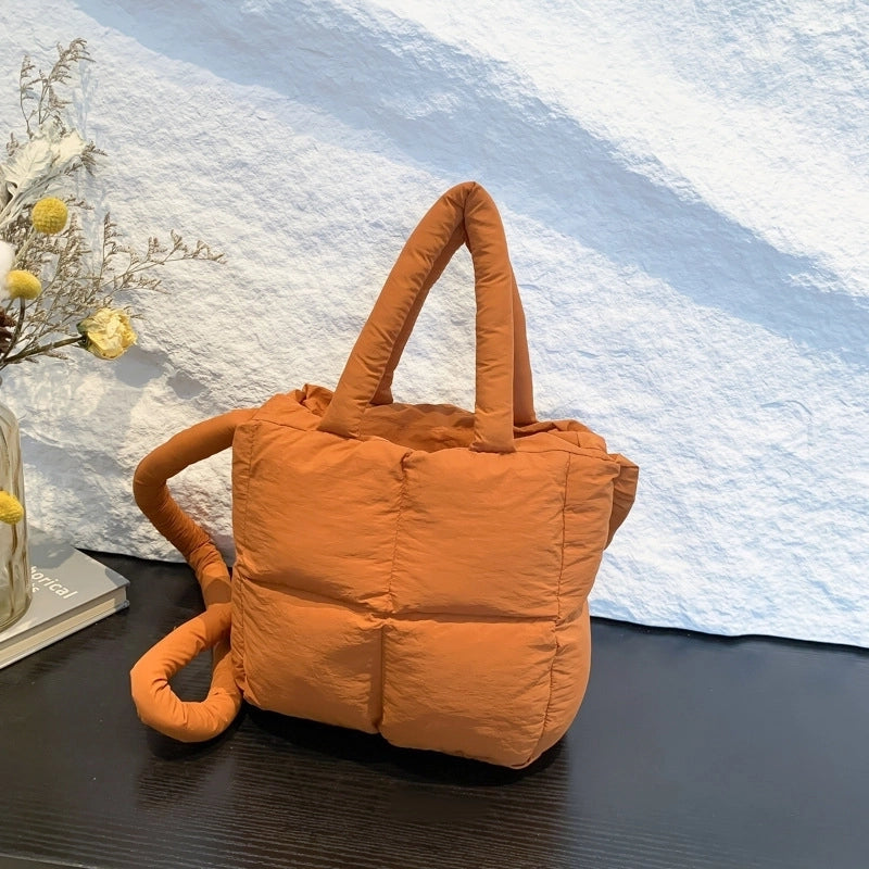 Women's Medium Oxford Cloth Solid Color Classic Style Square Zipper Handbag Crossbody Bag