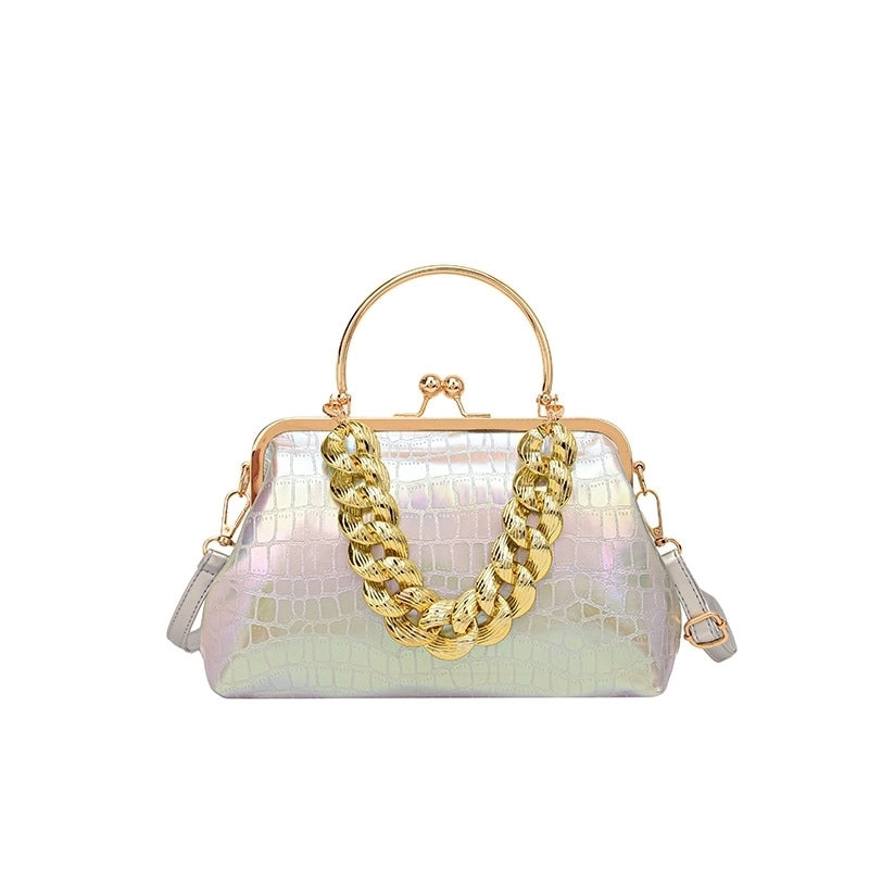Women's Small Pu Leather Solid Color Streetwear Shell Buckle Shoulder Bag Crossbody Bag Dome Bag