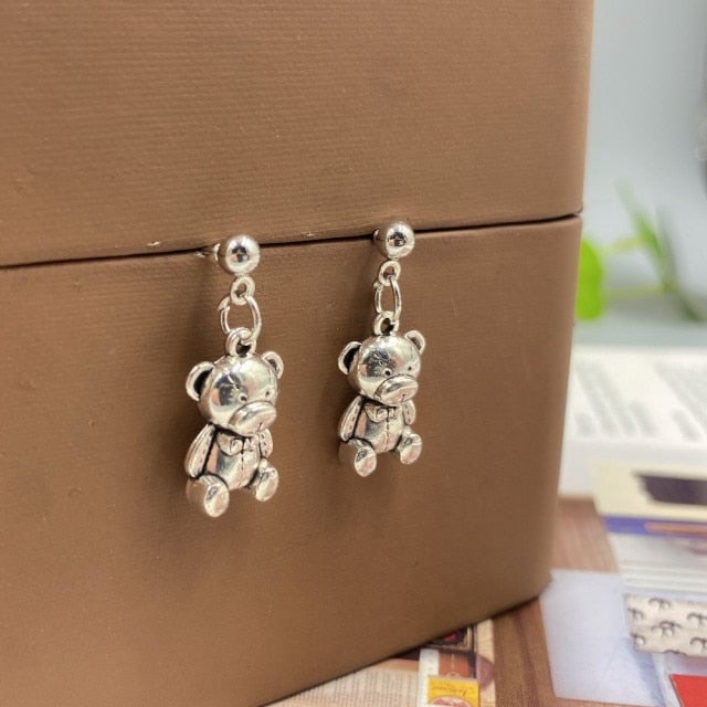 Heart & Teddy Bear Earrings