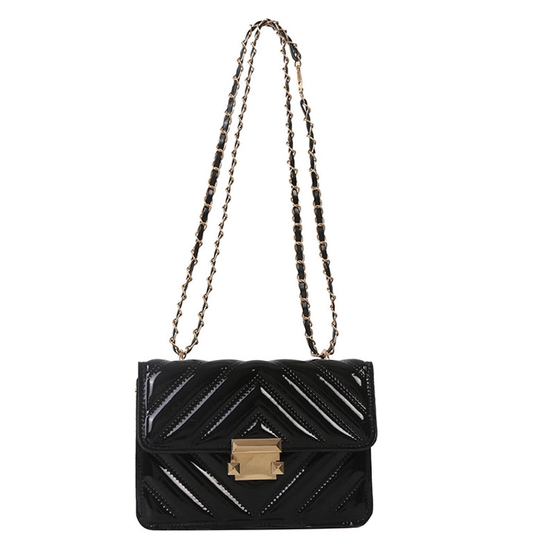 Women's Small Pu Leather Solid Color Elegant Vintage Style Square Flip Cover Shoulder Bag Crossbody Bag Chain Bag