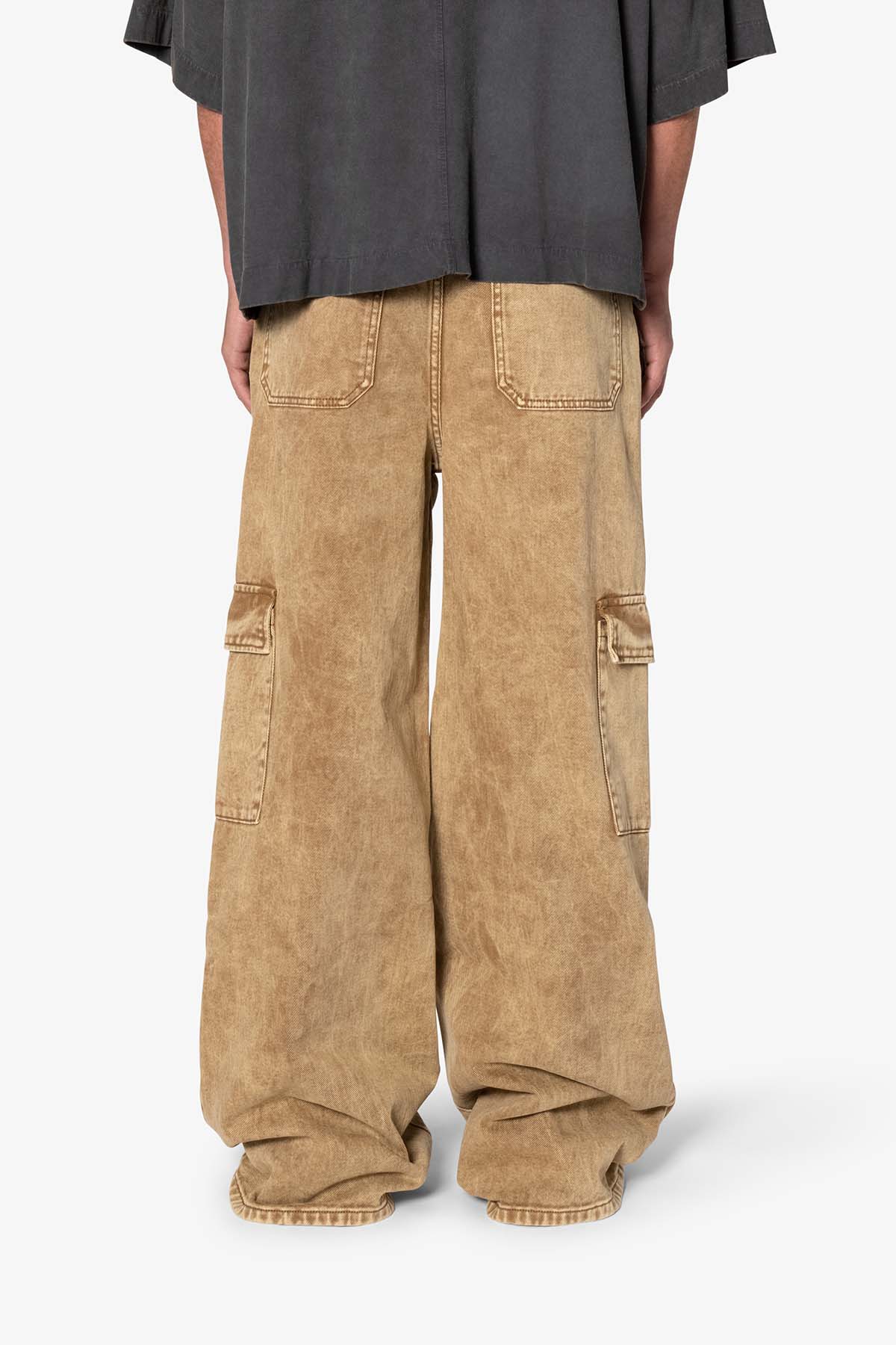 Void Baggy Cargo Denim - Brown